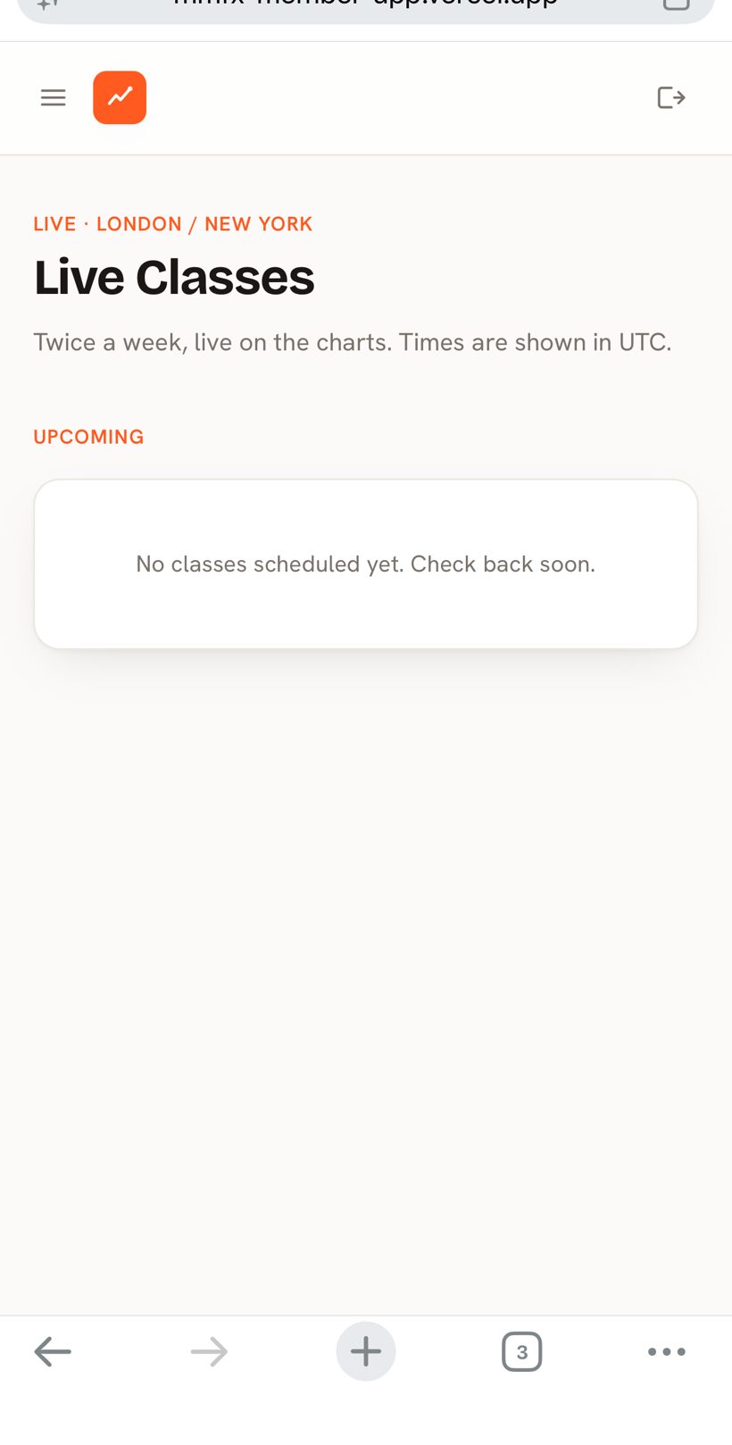 Live Classes with the Market Makers desk inside the app